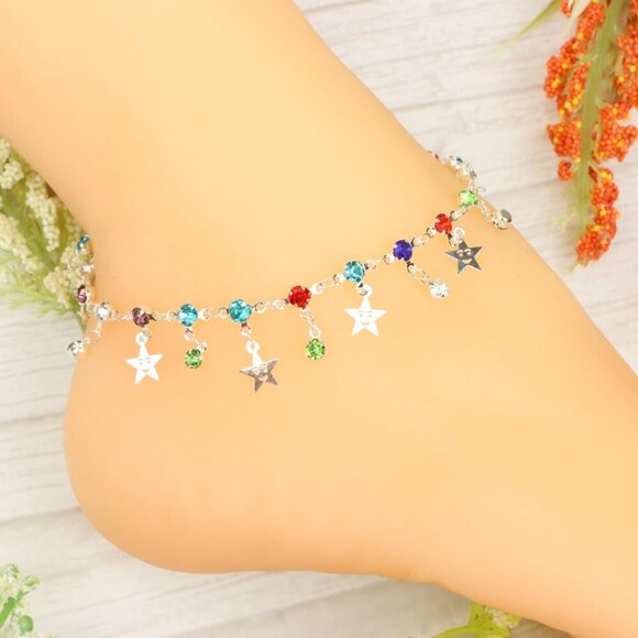 "Handmade Anklet – Elegant & Delicate Jewelry for Women | UNVRC1178 - Picture 3 of 10